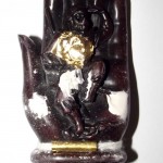 Pra Yulai on the Buddha's hand - Arahant Subduing Maras Bucha Image